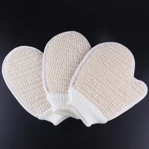 Peeling Badeschuh Handschuh Baumwolle Leinen Rippbündchen für die tägliche Körperreinigung.