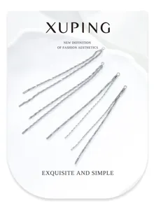 Xuping lange Edelstahl Quasten Ohrringe, elegante minimalistische DIY Kette Schmuckteile.