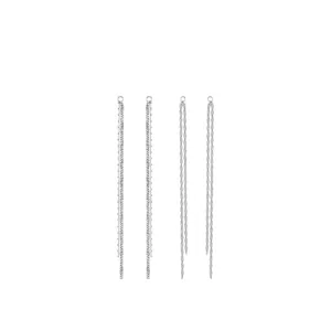 Lange Edelstahl Quaste Kette Ohrringe fuer DIY Mode minimalistische Schmuck Zubehoer