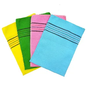 Set di guanti da bagno esfolianti colorati, scrubber per il corpo strutturato per doccia.