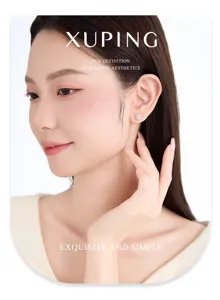 Elegant sterling silver crystal stud earrings for women, simple and stylish everyday juevelry.