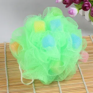 Large soft mesh bath sponge shower puff for body washing and rich lather daily use.