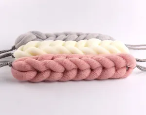 Soft mesh bath sponge strip for body scrubbing, braided long shower loofah in 3 colors.