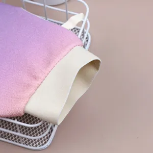 Farbverlauf Peeling Duschhandschuh Badvorrichtung fuer Koerperreinigung, elastisches Bündchen.
