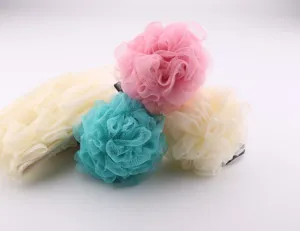 Zachte mesh badspons set, grote lichaamsscrubber en douchepuf voor de dagelijkse reiniging.