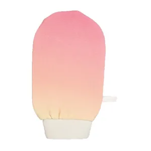 Farbverlauf Peeling-Badehandschuh mit elastischem Bündchen für die Körperreinigung.