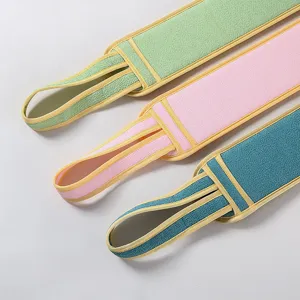 Juego de 3 tiras exfoliantes para la espalda toalla de bano larga esponja para ducha diaria