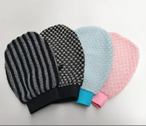 Peeling Badeschwamm Handschuhe für Körperpeeling, praktische Duschhandschuhe für Damen.