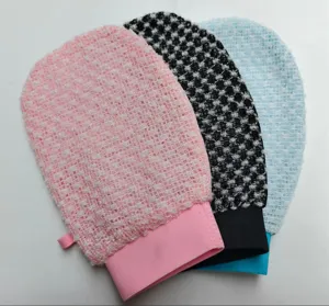 Exfolierende Badeschwamm Handschuhe Duschgurt Set Körperpeeling für Damen und Herren