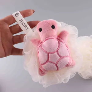 Süße Schildkröte Badeschwamm Weicher Plüsch Duschluffa Netzpuppe Körperwäscher Badesball Für Kinder Und Erwachsene Tägliche Dusche