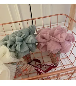 Eiscreme Duschschwamm Netz Badeschwamm weicher Luffa Duschpuff mit kegelförmigem Design.