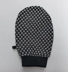 Schwarzer Badeschwamm Peeling Handschuh für Körper Dusche Massage Peeling Bademittel
