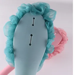Cepillo de esponja de baño de mango largo para exfoliación corporal, herramienta de ducha.