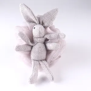 Éponge de bain mignon lapin pour le nettoyage du corps, douche douce maille luffa sucr.