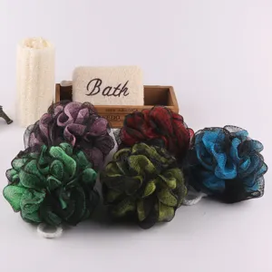 Colorful mesh bath sponge set for gentle body cleansing and daily exfoliating shower