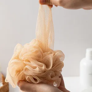 Grote douchepons net badspons zachte lichaamscrub exfoliërende loofah voor dagelijkse reiniging.