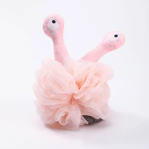 Mignon eponge de douche oeil rose filet mousse doux gommage corporel pour bain quotidien