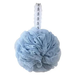 Blue bath sponge large mesh loofah scrubber for shower body washing exfoliating soft net new