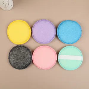 Set di tamponi in spugna esfolianti rotondi colorati per il bagno e la cura quotidiana della pelle