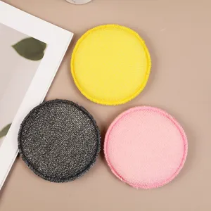 Spugna da bagno esfoliante rotonda per il corpo, set morbido doccia in vari colori assortiti.