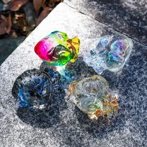 Crystal anatomical heart desktop ornament colorful glass craft romantic wedding gift home decor