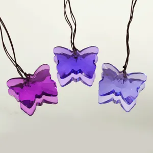 Crystal butterfly pendant suncatcher sparkling crystal hanging ornament detail display