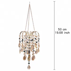Crystal pendant chandelier accessory decorative hanging bead ornament for home garden wedding