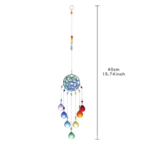 Crystal Sun Catcher Rainbow Maker Butterfly Wind Chime Hanging Pendant Garden Decor 40cm