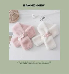 Bufanda de invierno de felpa con linda decoración de estrella, pañuelo cálido para mujer.