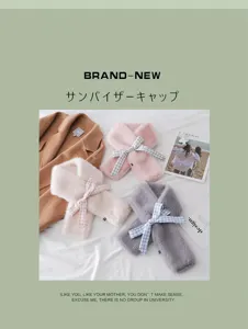 Plush winter scarf for women with plaid bow, cozy thickened warm neck wrap for cold weather.
