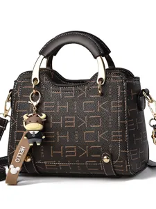 Bolso Cubo de Cuero PU para Mujer Elegante Cadena Cerradura Bolso de Mano Casual Diario Bandolera