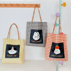 Borsa Shopper in Tela con Motivo Animale Carino Grande Capacita Borsa a Tracolla