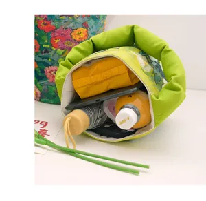 Borsa a secchiello in tela floreale Van Gogh con manico imbottito, piccola borsa per uso quotidiano.
