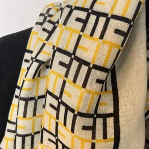 Fashion geometric letter pattern women scarf elegant thin shawl cotton linen neckerchief new