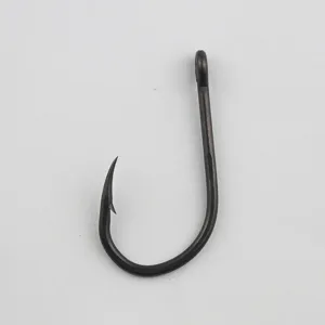 Heavy Duty Carbon Steel Ringed Fishing Hooks Teflon Coated Offset Hook For Saltwater Big Game Fishing Tackle