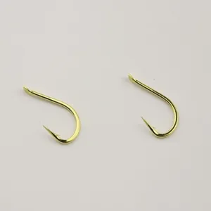 Gold Barbed Izu Fishing Hooks Butterfly Blade Shape Sharp Point Barbed Design For Freshwater Fishing Tackle