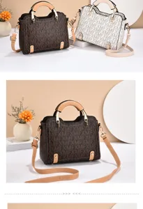 Sac à bandoulière monogramme pour femme sac à main élégant avec poignée pour tous les jours.