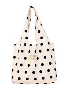 Sac cabas en toile pour femme, sac bandoulière à pois mignon, sac gilet esthétique.