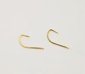Gold fishing hooks barbless fine wire xiu hooks detail view for freshwater fishing tackle