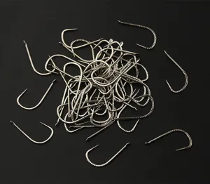 Hamecons de pêche sans ardillon en acier à haute teneur en carbone texture dragon.