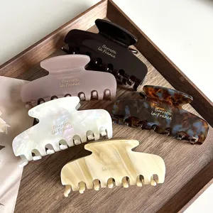 Korean Style Acetate Hair Claw Elegant French Vintage Large Shark Clip Hair Accessories For Women