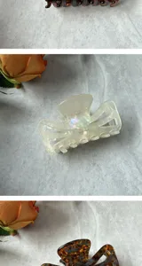 Morsetto per capelli in acetato medio cavo molletta squalo elegante accessorio donna