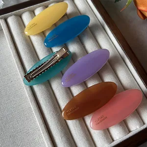 Fermaglio per Capelli Ovale in Resina in Stile Coreano Minimalista Carina Frangia Forcina Accessori per Capelli Quotidiani per Donne