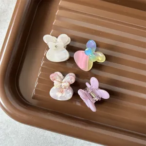 Korean sweet small acetate hair claw clip minimalist elegant hair accessories for women