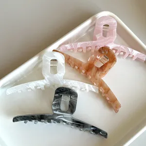Large Acrylic Hair Claw Clip Marble Pattern Shark Clip French Elegant Hair Styling Accessory For Women Girls Hair Catch