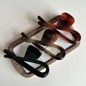 Large hair claw clips for thick hair, vintage minimalist cross shark hair accessories.