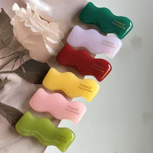 Colorati fermagli per capelli in acetato stile dolce con bel design ondulato accessori