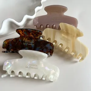 Acetate hair claw clip set, chic retro french style hair accessories for women daily.