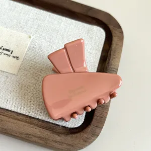 Korean style cute acetic acid carrot hair claw clip jelly color side bangs small clip