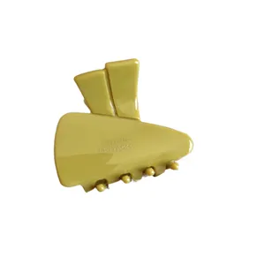Cute acetate hair claw clip for women, jelly green side bangs hair accessory for daily wear.